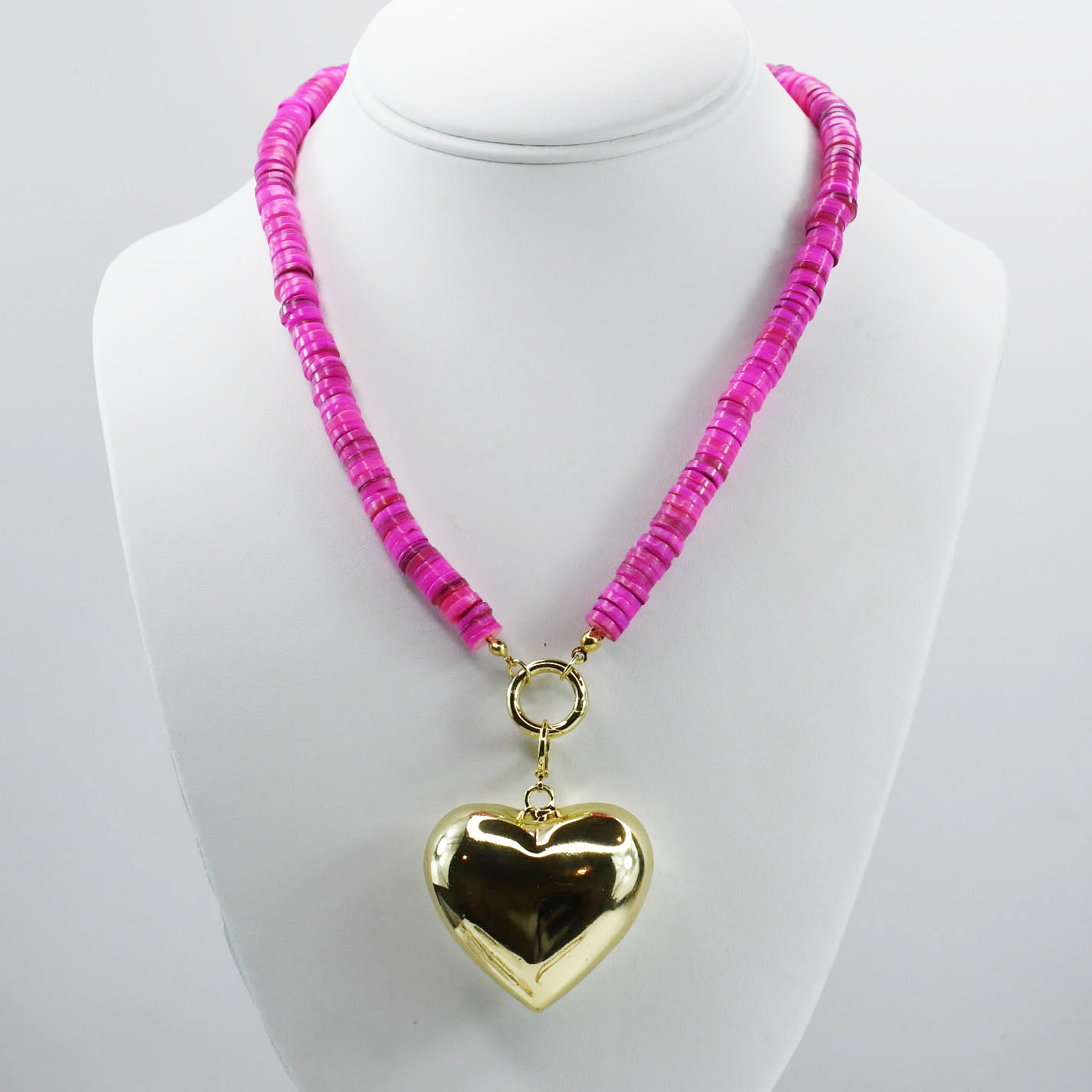 Hot Pink Heartbreaker Necklace