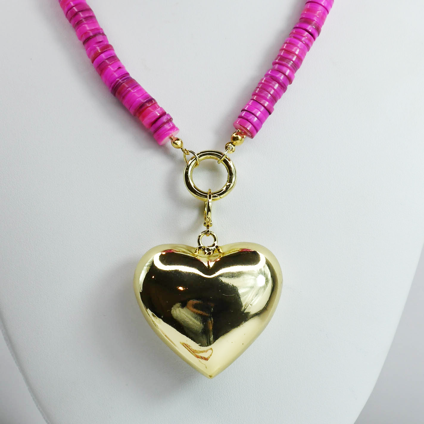 Hot Pink Heartbreaker Necklace