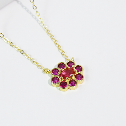 Hydrangea Pink Necklace