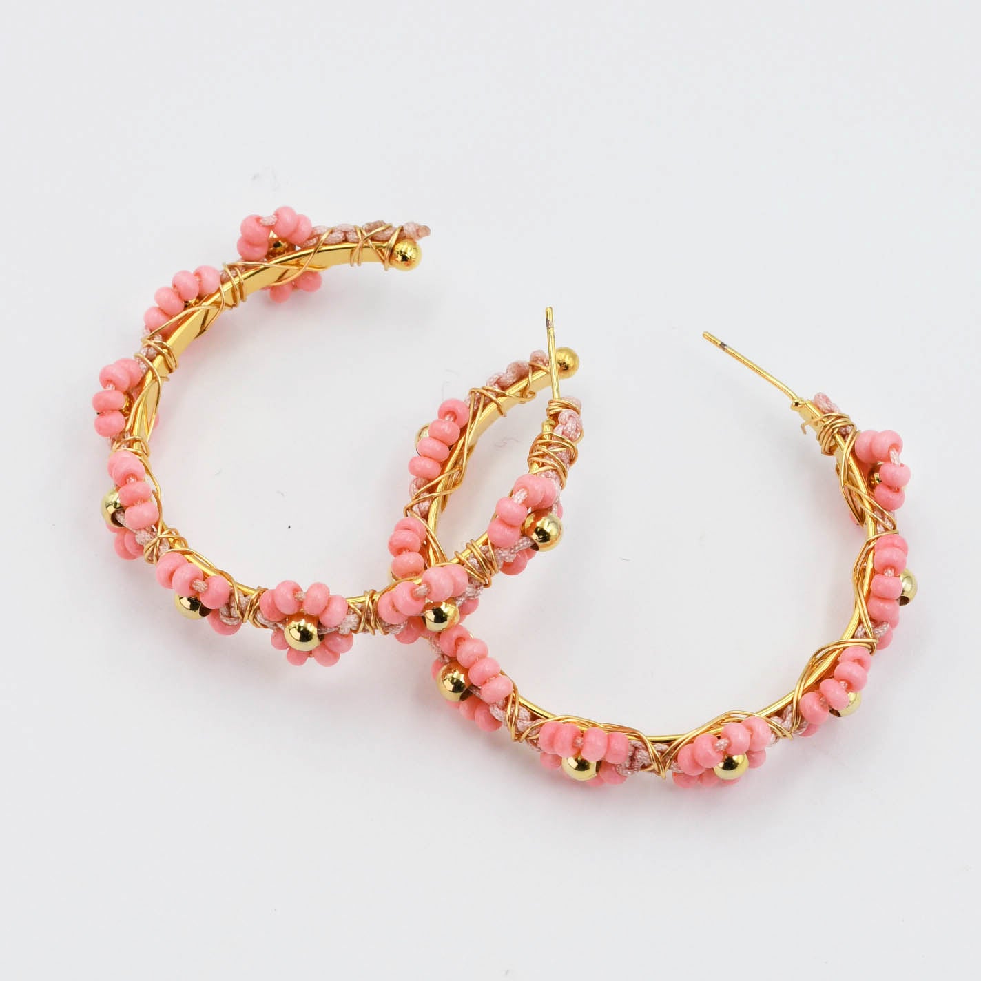 Daisy Chain Hoop Pink A29