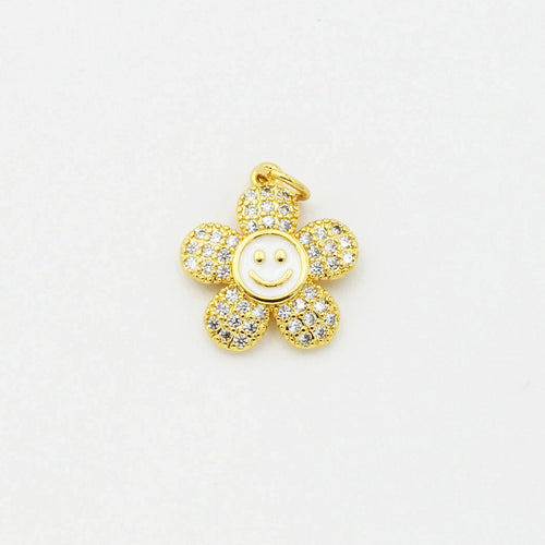 Smiley Flower Charm CH-288