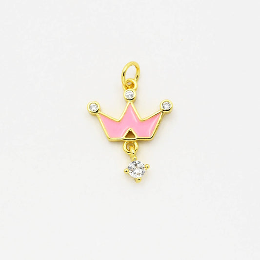 Pink Crown Charm CH-291