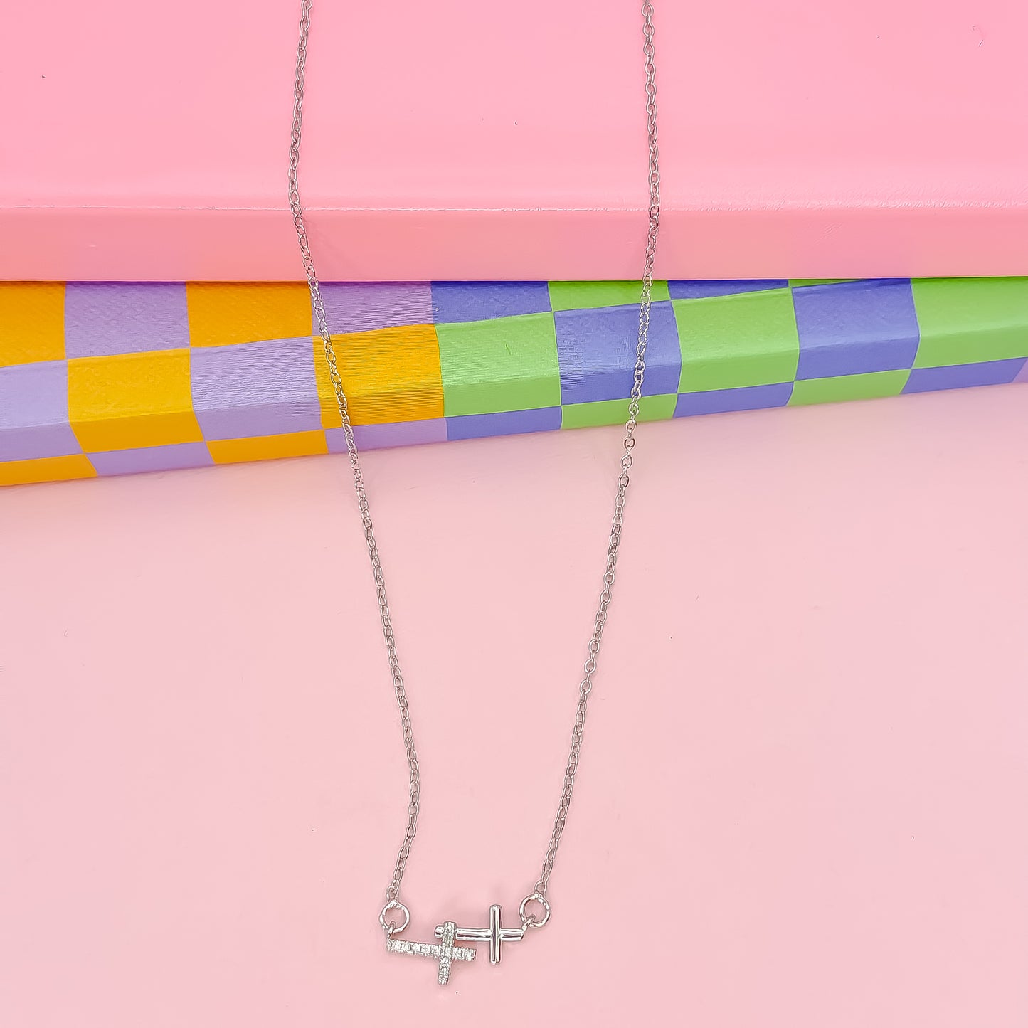 Double Grace Silver Necklace
