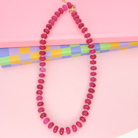 Berry Blush Gemstone Necklace