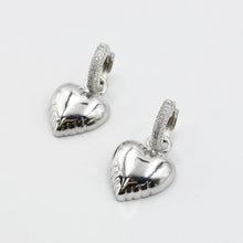 Load image into Gallery viewer, Have A Heart Huggie Silver C30
