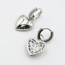 Load image into Gallery viewer, Have A Heart Huggie Silver C30
