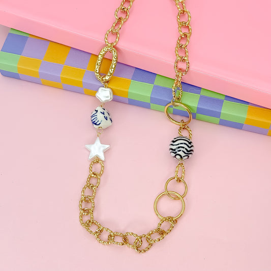 Zebra Chic Star Necklace