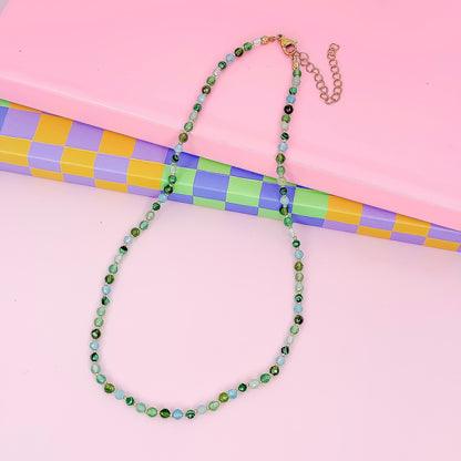 Candy Bead Dainty Gemstone Necklace