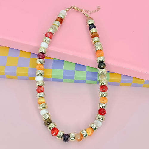 Golden Treats Beaded Necklace