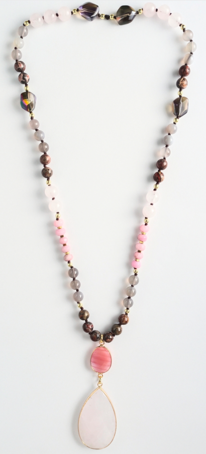 Rosé Bloom Pendant Necklace (Pre-order)