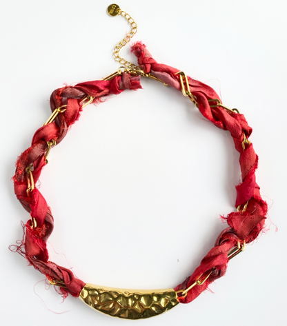 Brick Red Scarlet Twist Collar