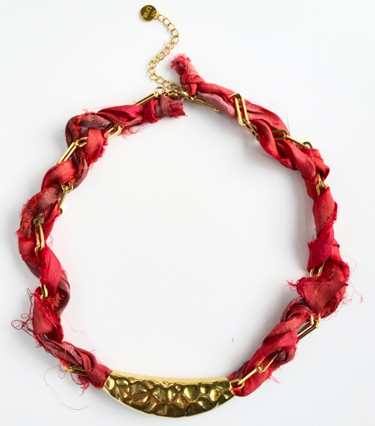 Brick Red Scarlet Twist Collar (Pre-order)