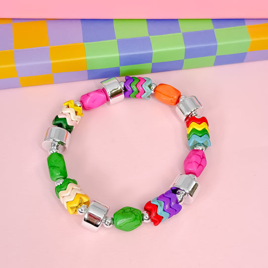 Color Party Silver Bracelet