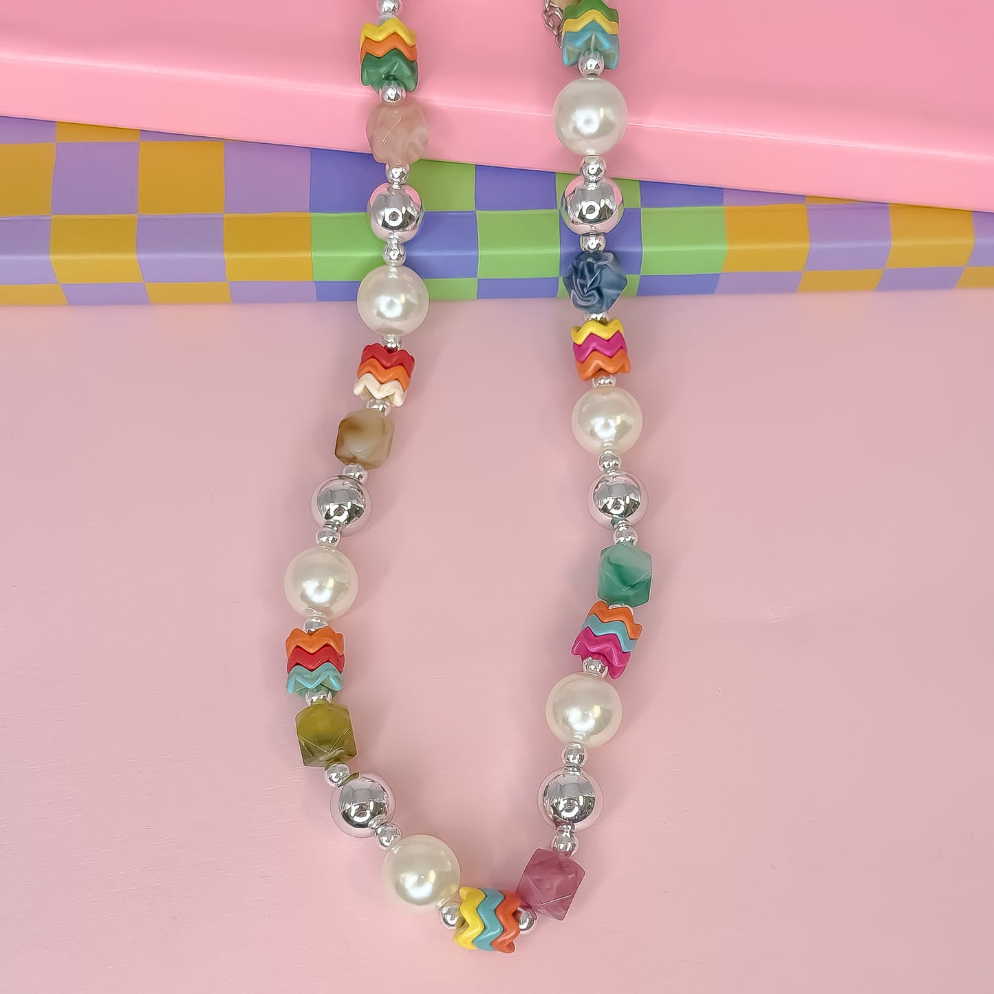 Ziggy Pearl Pop Silver Necklace