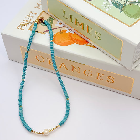 Aqua Marine Beads Necklace