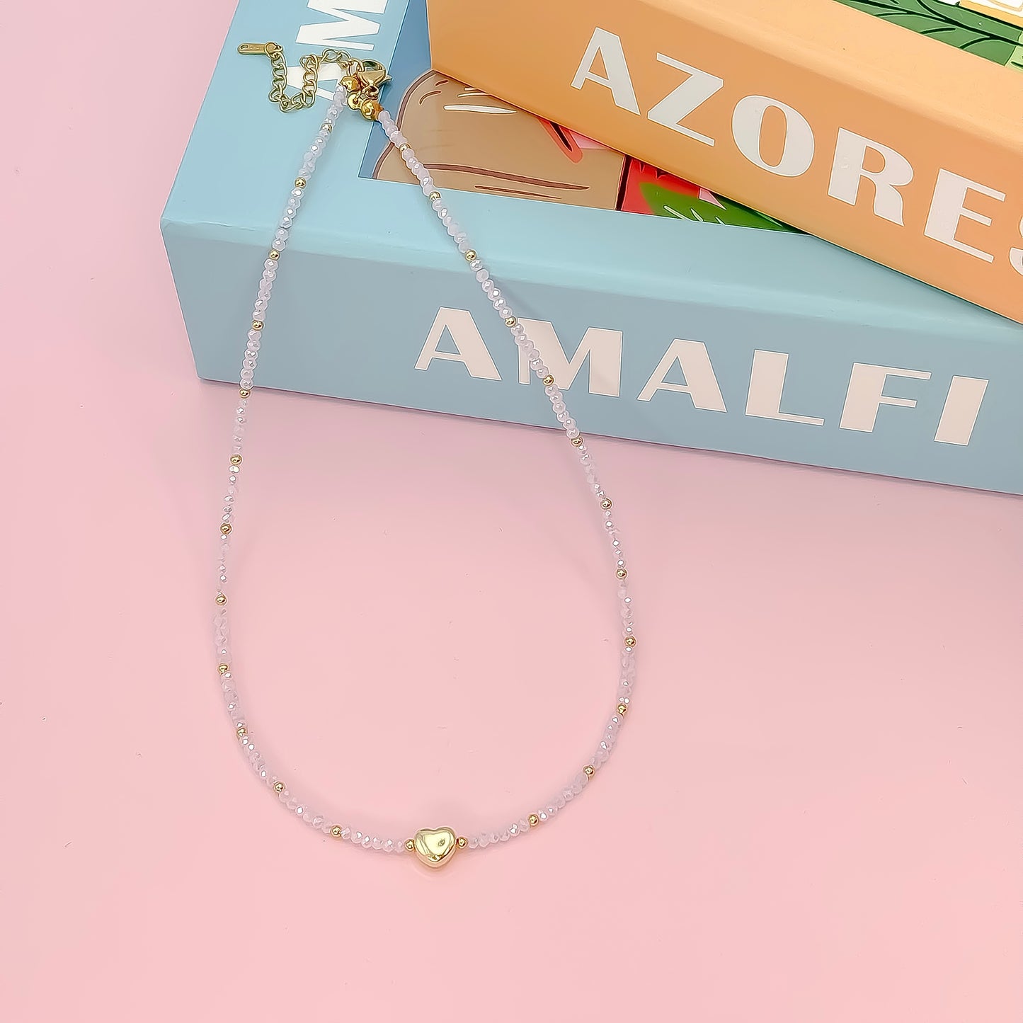 Tiny Gold Heartbeat Necklace
