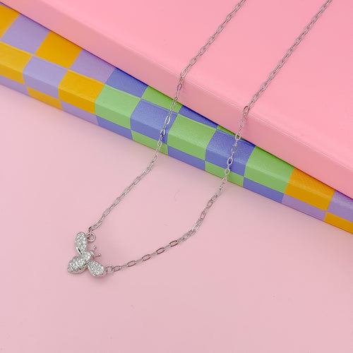 Bee Dazzled Silver Necklace