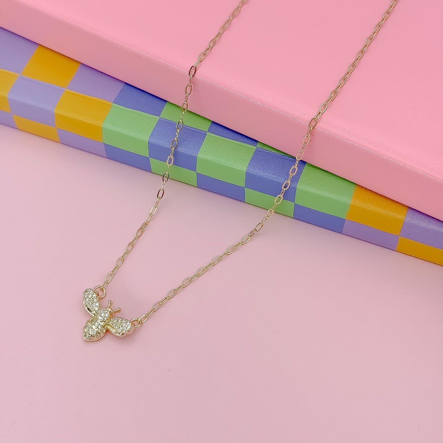 Bee Dazzled Gold Necklace