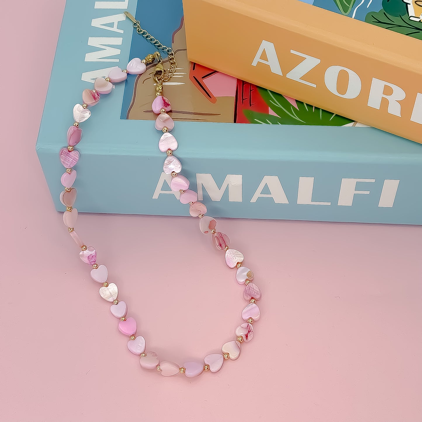 Multi Heart Stone Necklaces