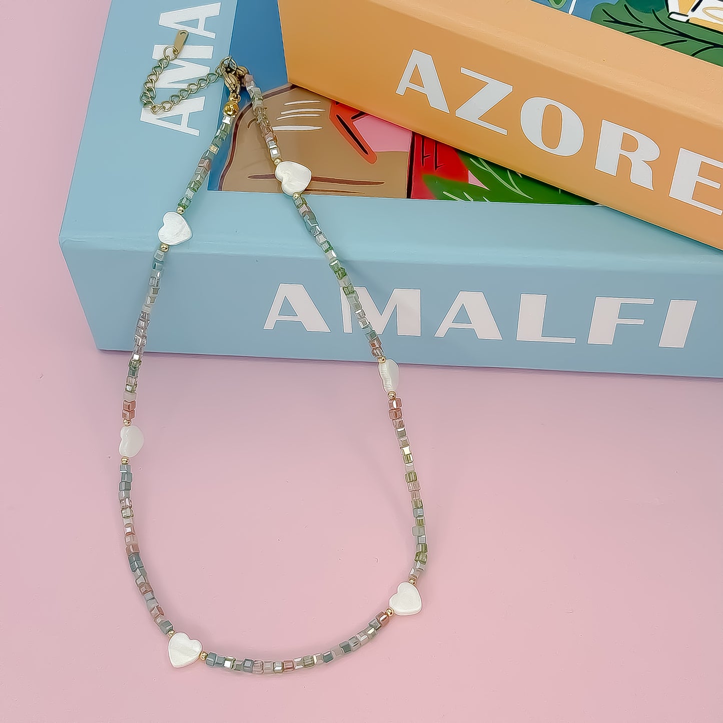 Heart Parade Beaded Necklace