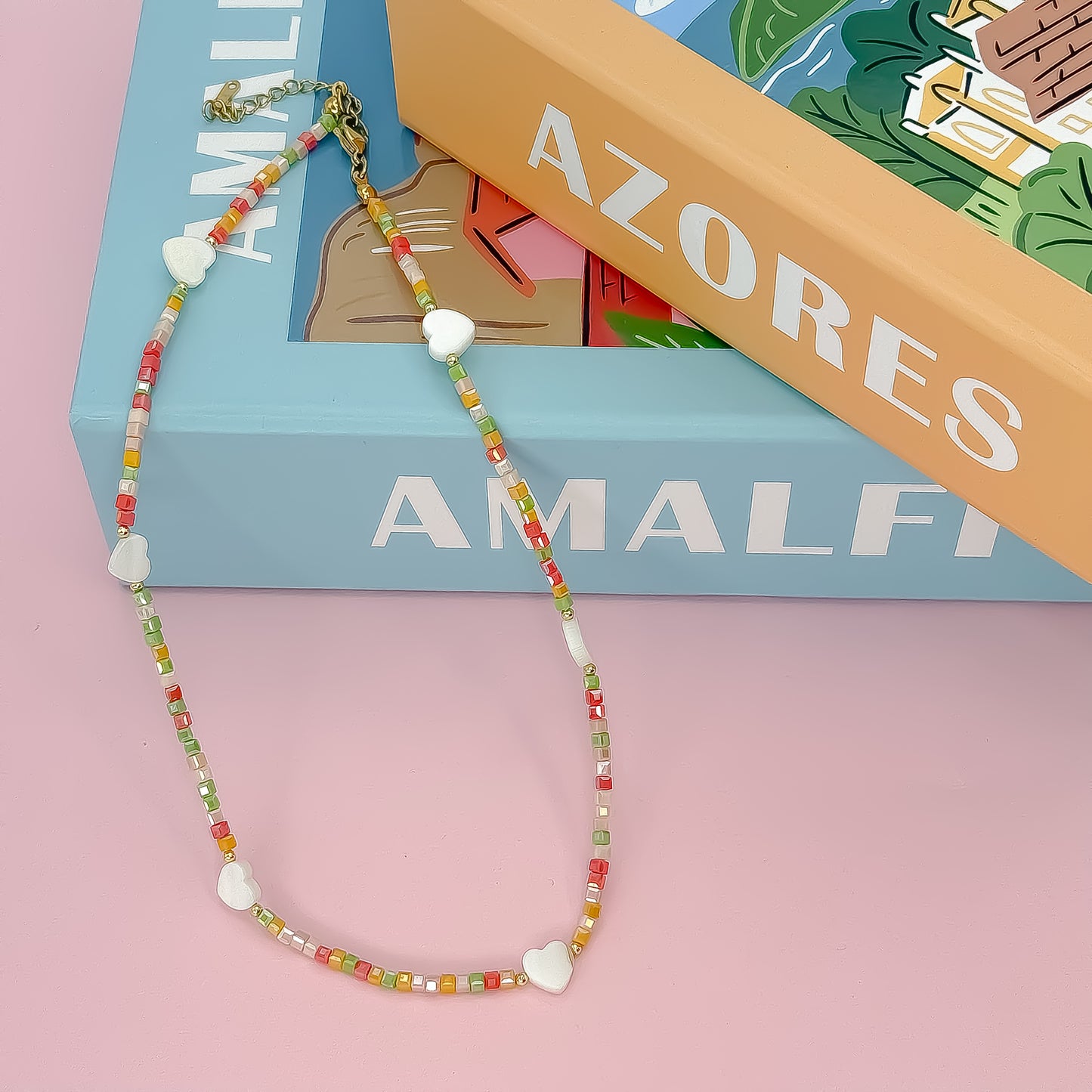 Heart Parade Beaded Necklace