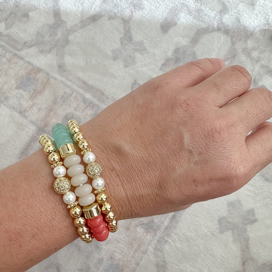 The Gold Please Bracelet Stack