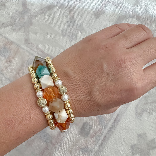 The Gold Please PLUS Bracelet Stack