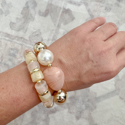 Blushing Chic Bracelet Stack