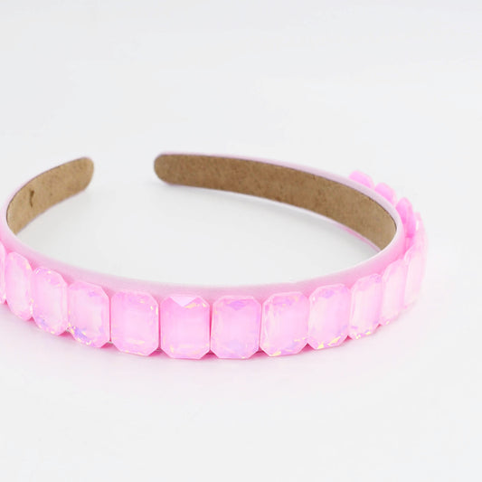 Iced Neon Pink Headband