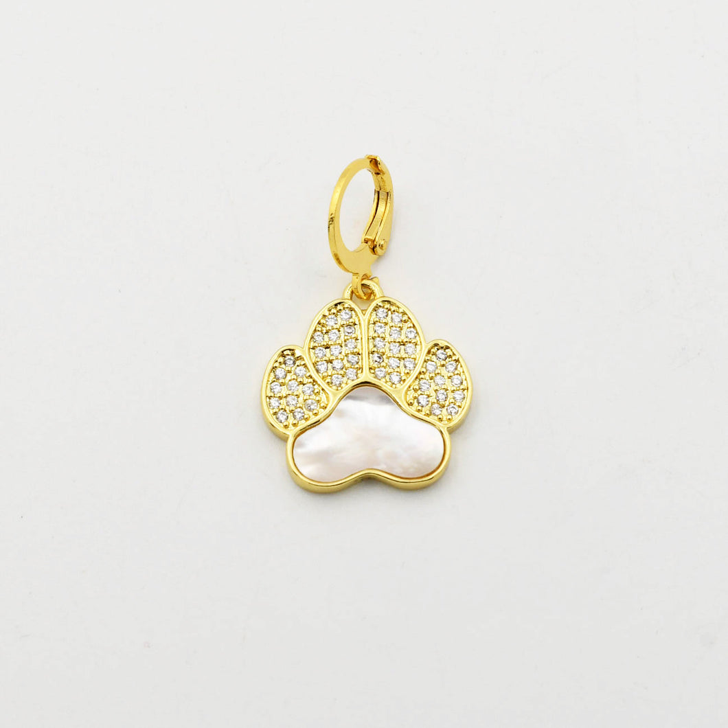 Iridescent Pet Paw Charm