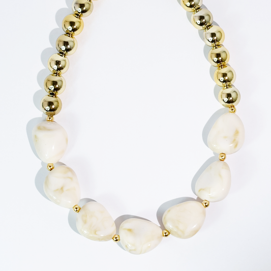 It's a Neutral Beaded Necklace