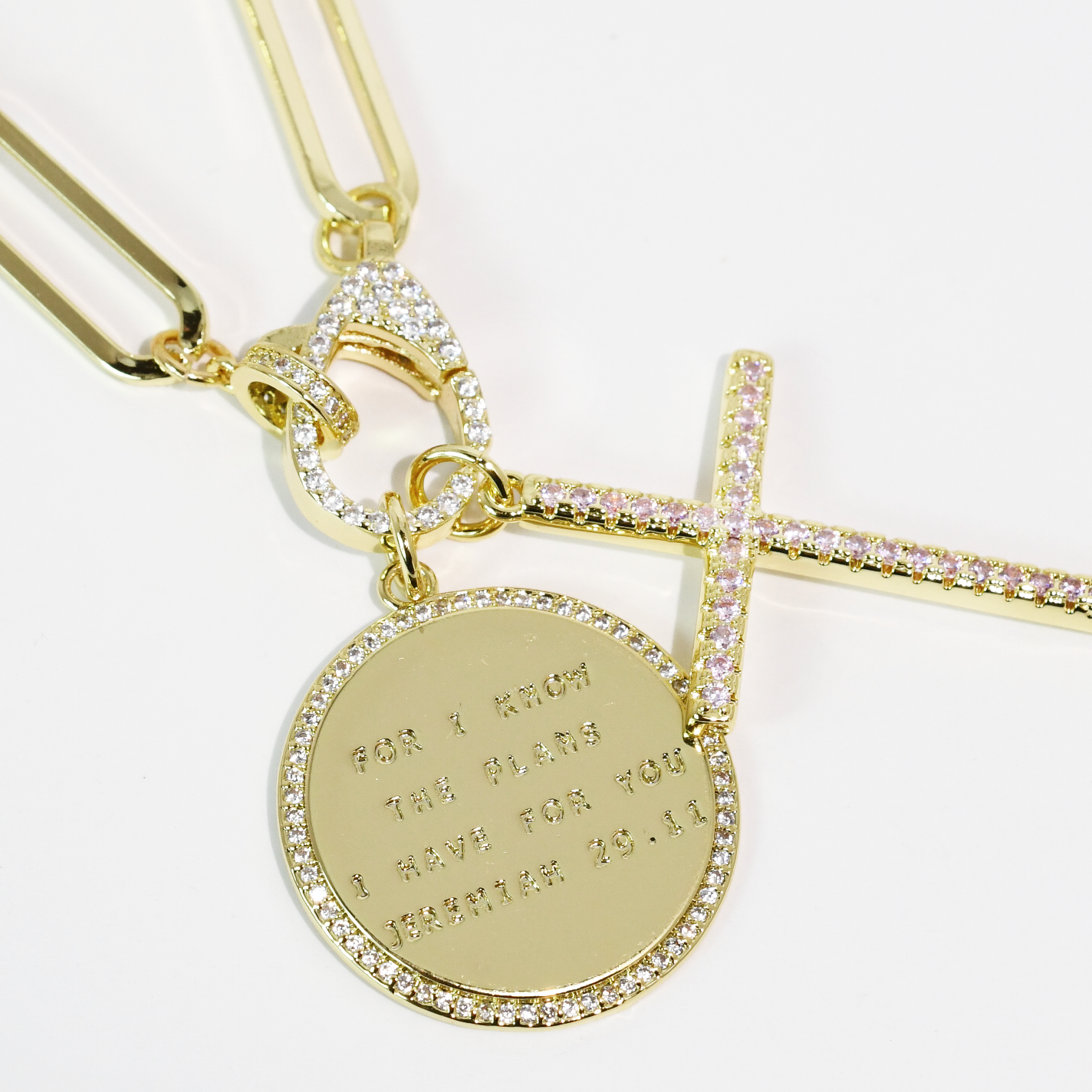Jeremiah 29:11 with Cross Gold