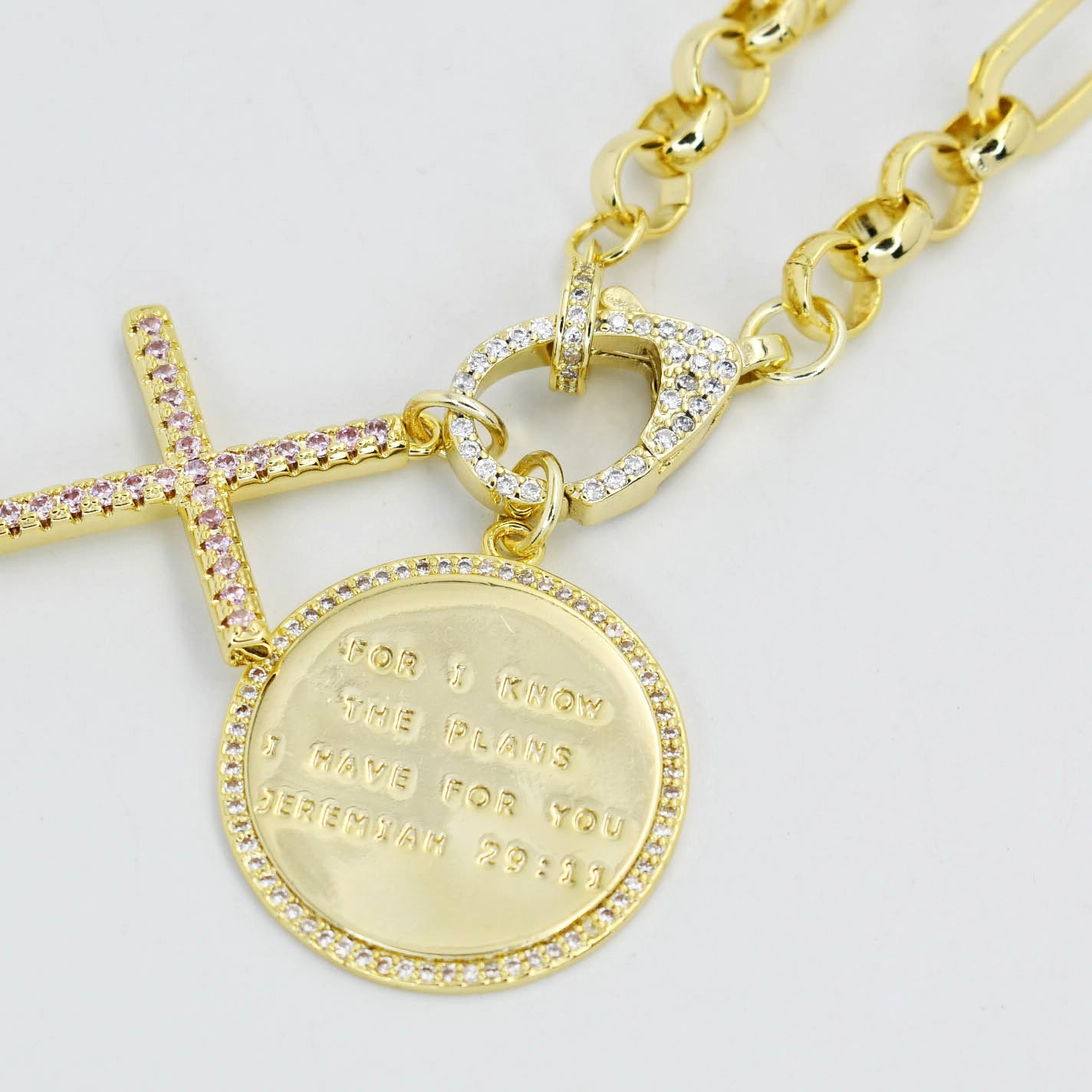 Jeremiah 29:11 with Cross Gold