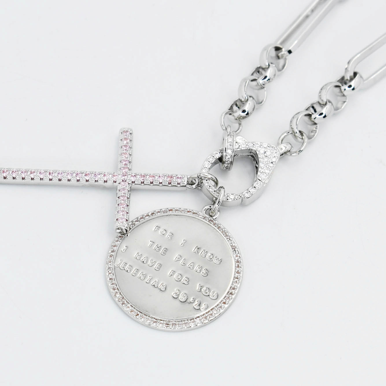 Jeremiah 29:11 with Cross Silver I64