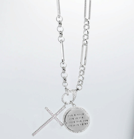 Jeremiah 29:11 with Cross Silver I64