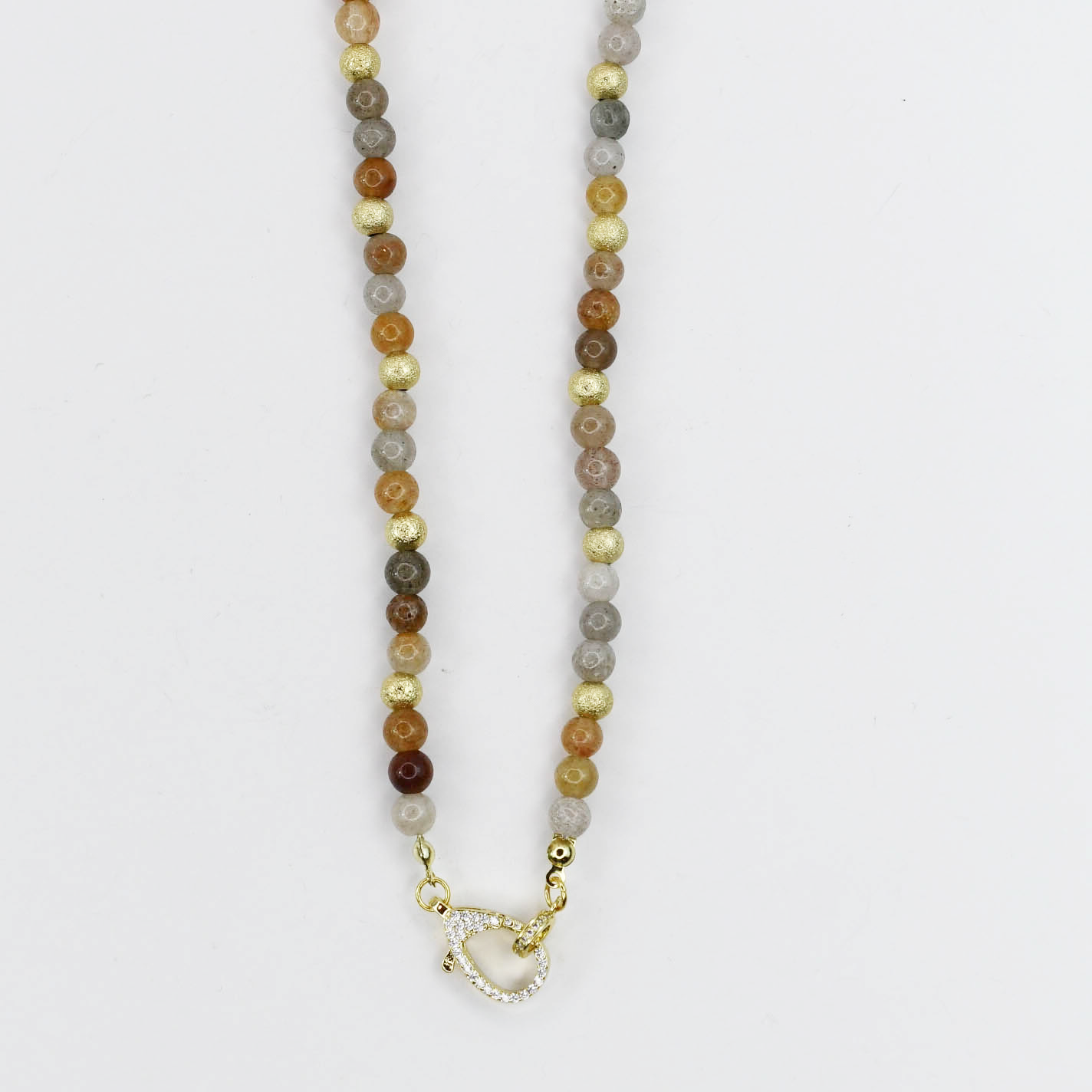 Just the Girl Gemstone Beaded Necklace with Lobster Claw