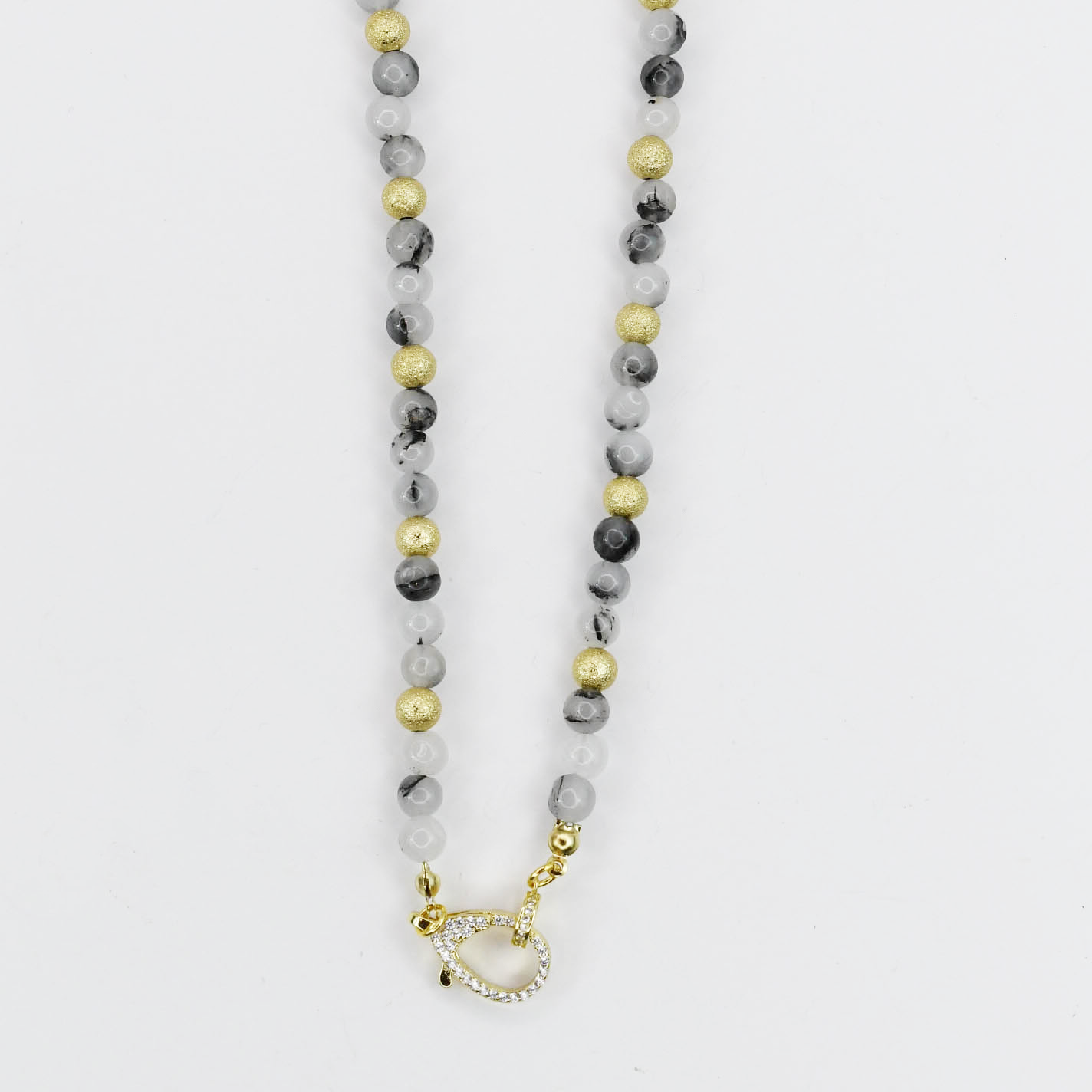 Just the Girl Gemstone Beaded Necklace with Lobster Claw