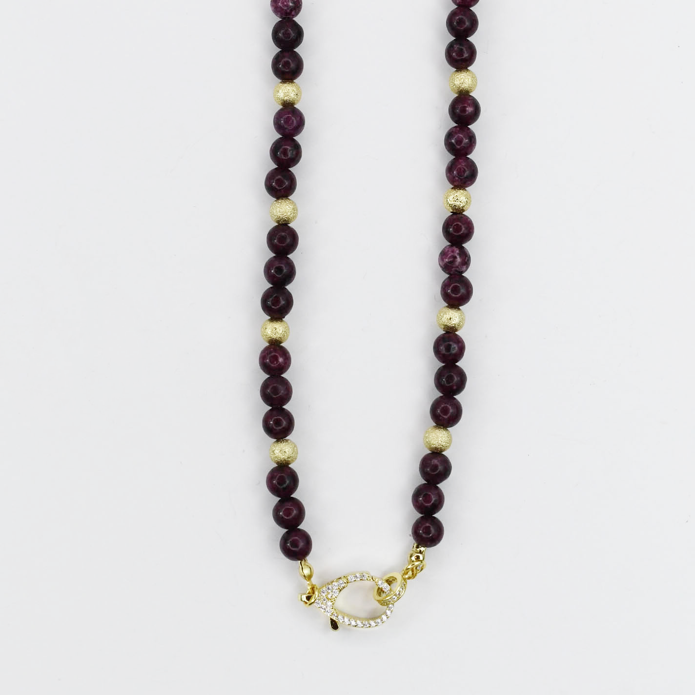 Just the Girl Gemstone Beaded Necklace with Lobster Claw