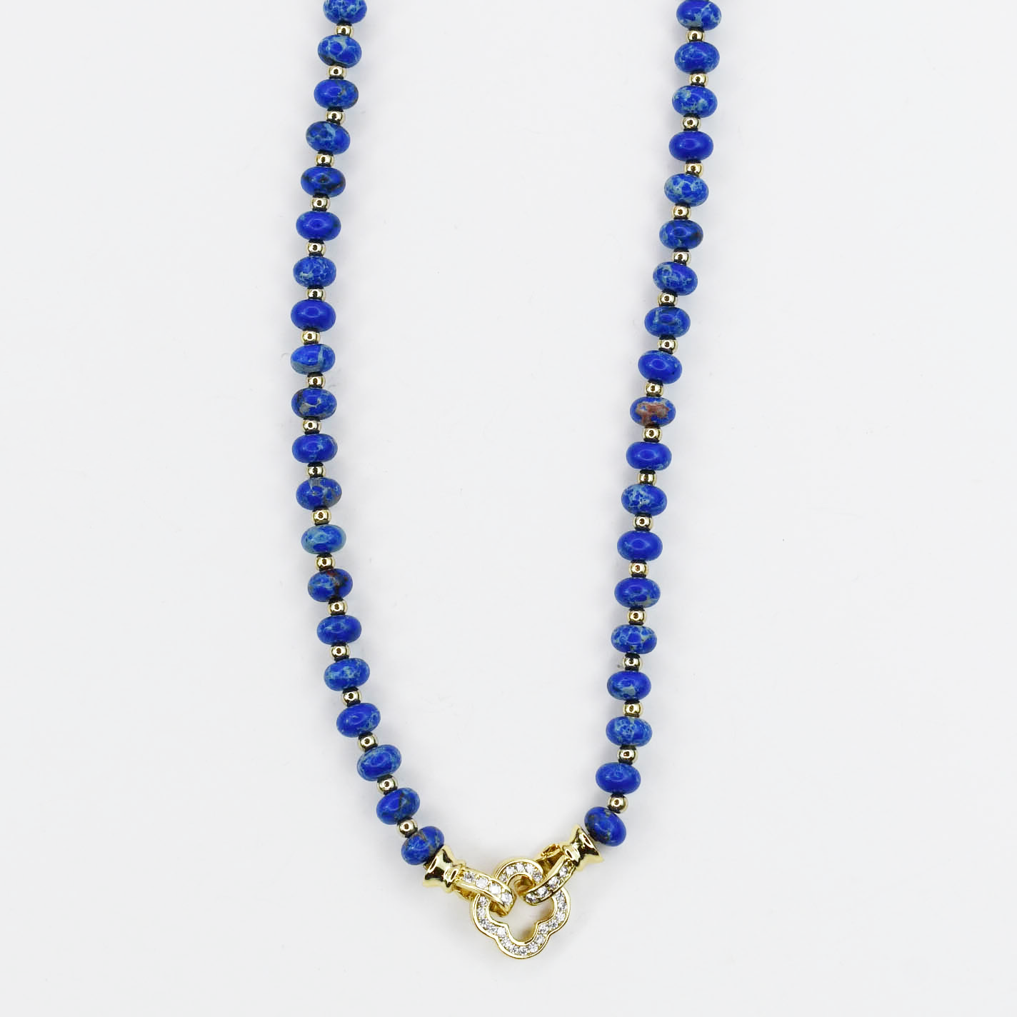 Colorful charms gold necklace featuring gemstone details, layered jewelry design, trendy accessory for women’s jewelry collections, boutique wholesale fashion necklace that is hypoallergenic, tarnish free, and waterproof jewelry with a cute aesthetic statement style