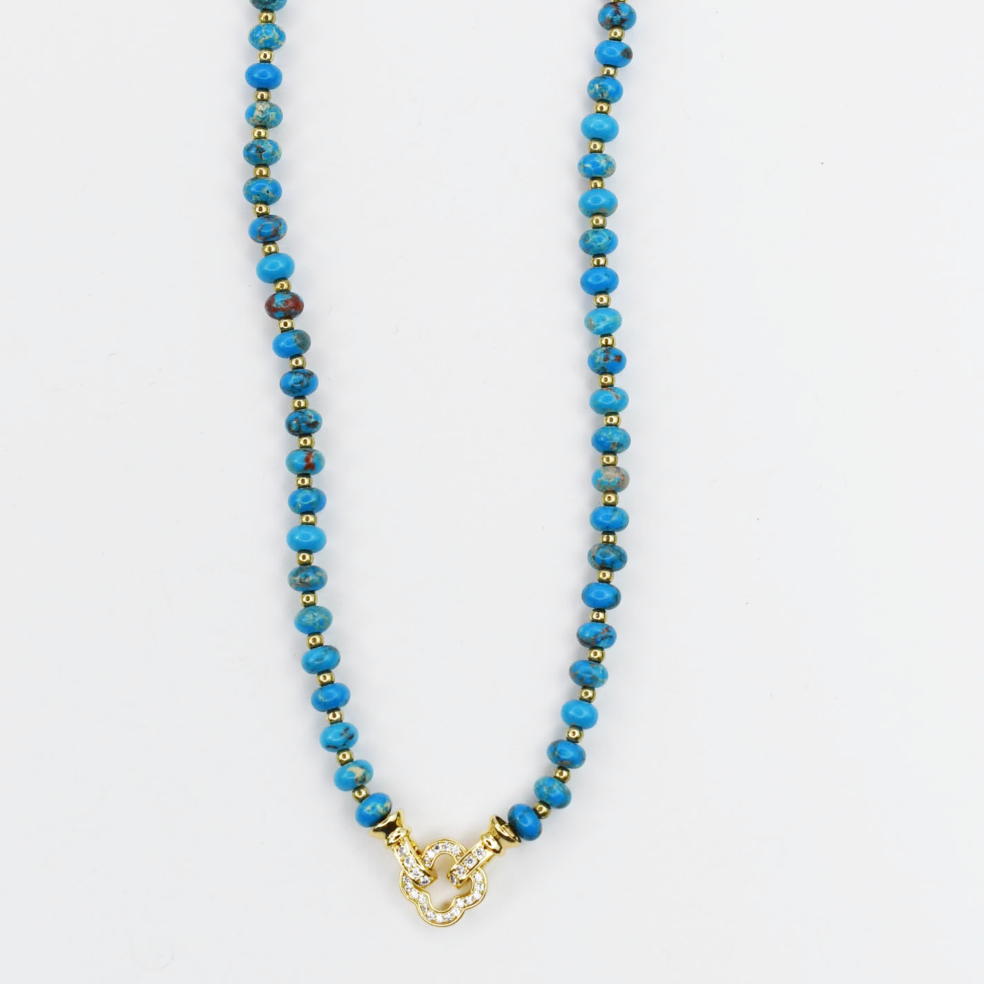 Colorful charms gold necklace featuring gemstone details, layered jewelry design, trendy accessory for women’s jewelry collections, boutique wholesale fashion necklace that is hypoallergenic, tarnish free, and waterproof jewelry with a cute aesthetic statement style