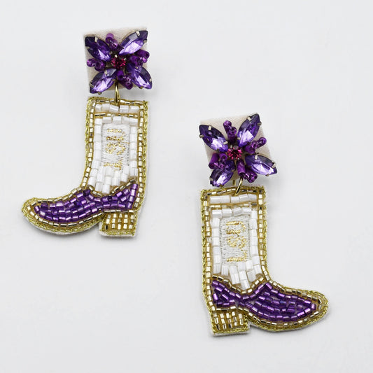 LSU Boot Earrings T14