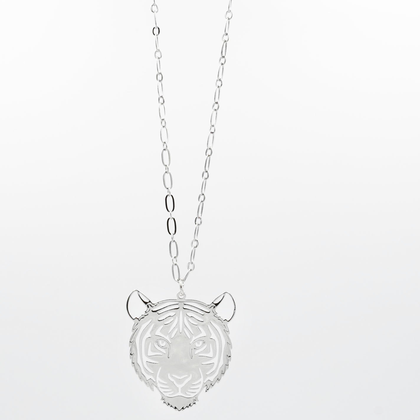 LSU Tiger Necklace Silver T30