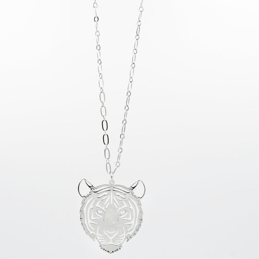 LSU Tiger Necklace Silver T30