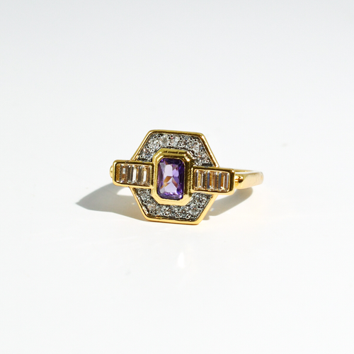 hypoallergenic ring, waterproof ring, tarnish free jewelry, boutique wholesale jewelry, dainty gold ring, gemstone statement ring, sparkly cubic zirconia ring, high quality jewelry gifts, elegant gold plated ring, trendy fashion ring, pastel gemstone ring