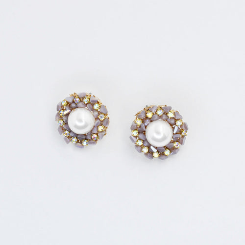 Lavender Pearl Glam Stud D56