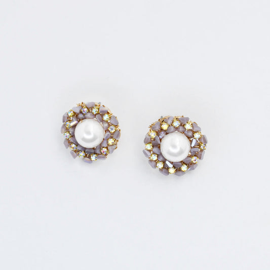 Lavender Pearl Glam Stud D56