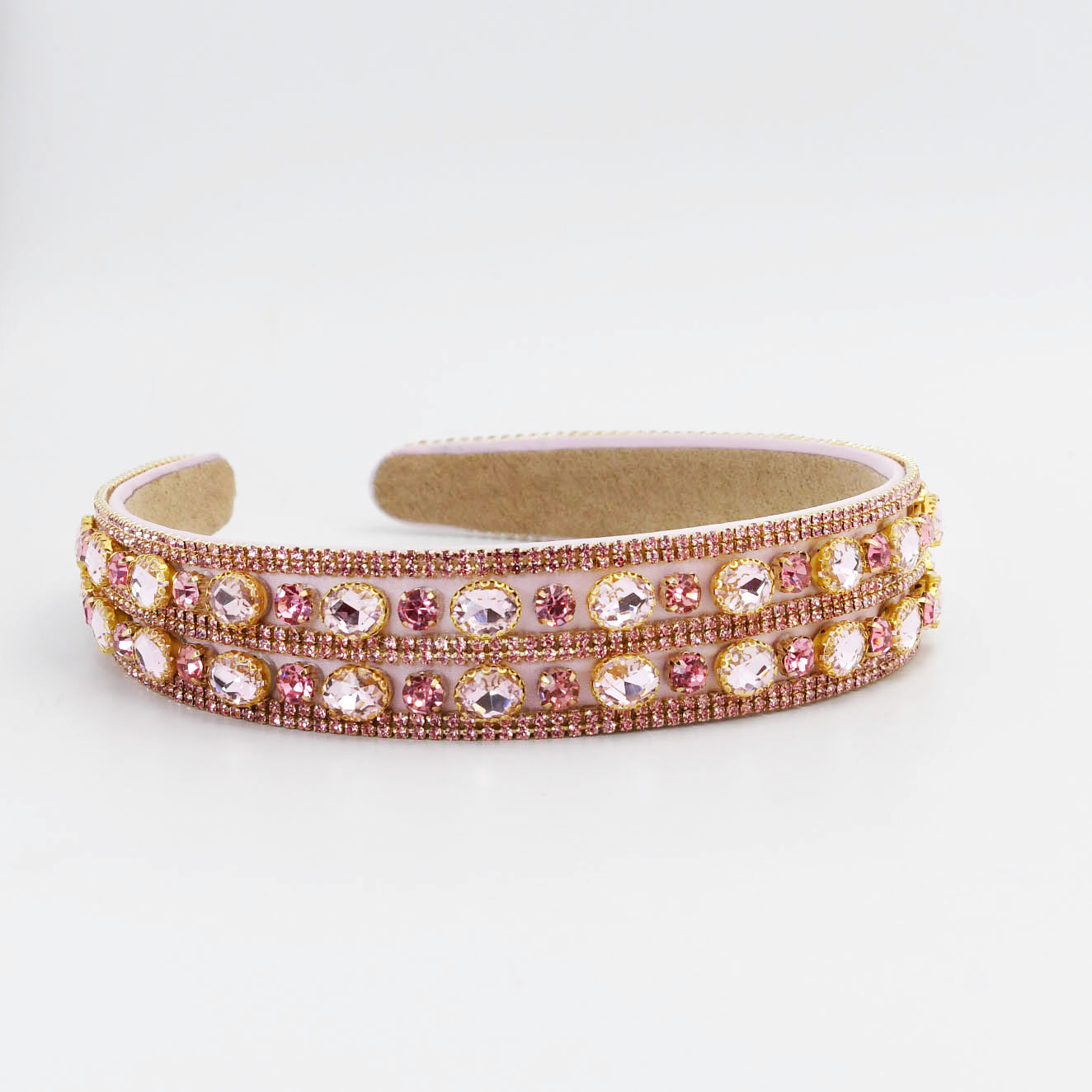 Light Pink Double Gem Headband