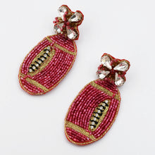 Load image into Gallery viewer, Light Red Football Earring S36
