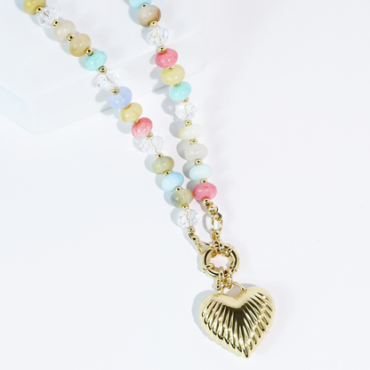 Multi Puff Heart Necklace