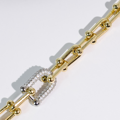 Lock It in Gold/Silver Bracelet